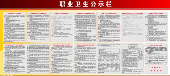 職業衛生公示牌